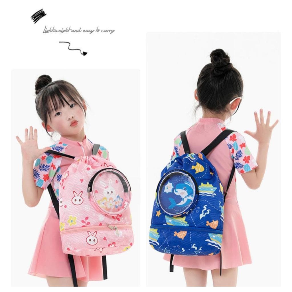 Mochila Bolsa Natação Infantil 12L Impermeável Bolsa Praia Esportiva Portátil Crianças