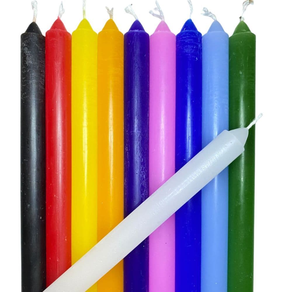 Vela palito - diversas cores 18 cm - parafina pura