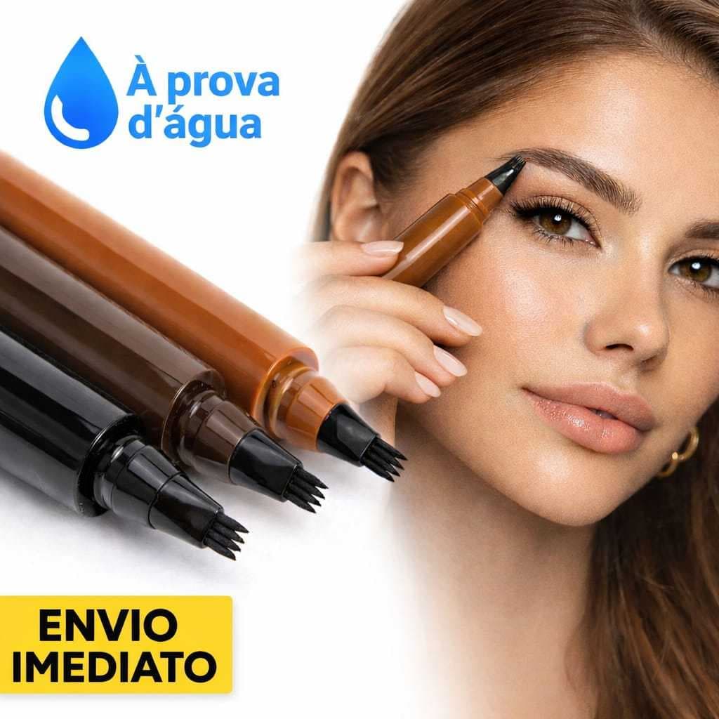 Caneta Microblanig Fio a Fio Preenche Falhas da Sobrancelhas e Barba À Prova D'Água