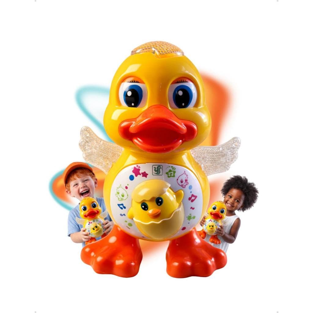 Brinquedo Pato Patinho Dançante Musical Dança, Anda, Mexe, com Luz E Som