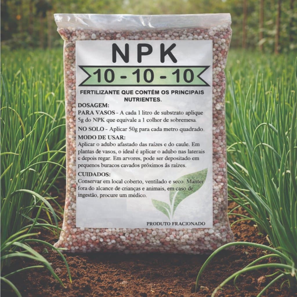 1 KG Adubo Fertilizante NPK 10-10-10 - Fertilizante Completo para Plantas, Hortas, Frutíferas e Gramado