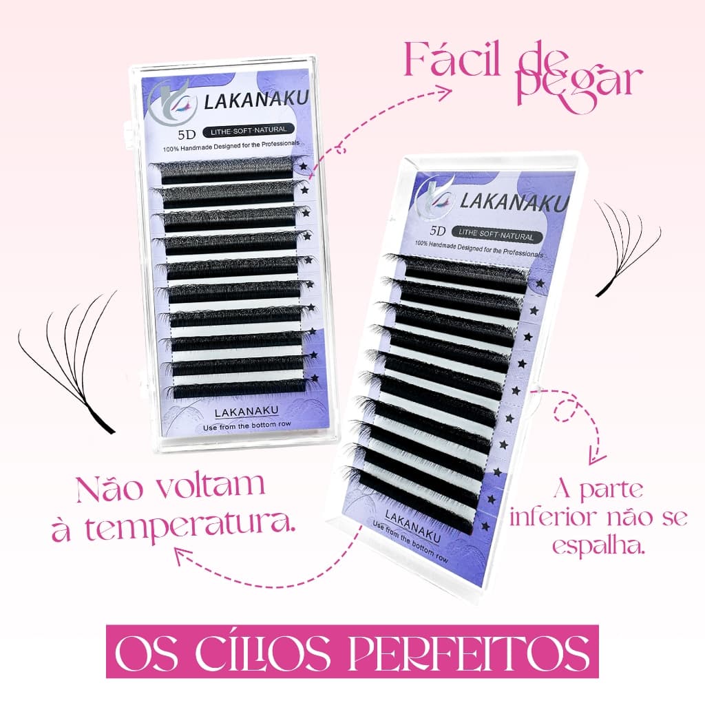 Cilios Lakanaku Fio a Fio W 5D 0,07D Lash