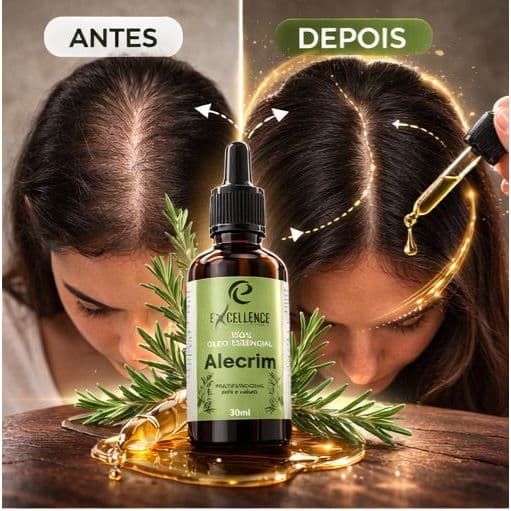 Óleo de Alecrim Prensado a frio  Pele e Cabelos 30ml Excellence