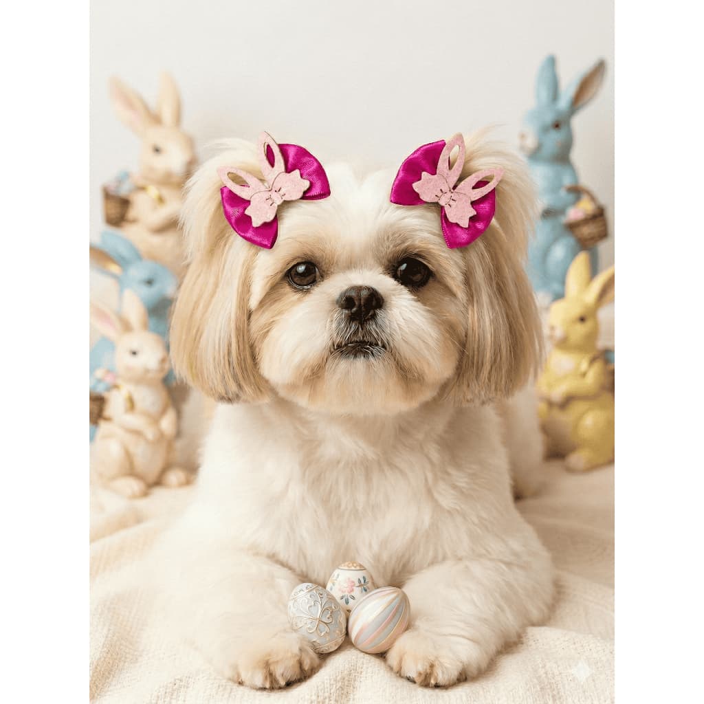 Kit 20 Laços Pet Lacinho Pascoa Cachorro Fêmea Acessórios Fofos PetShop Banho e Tosa