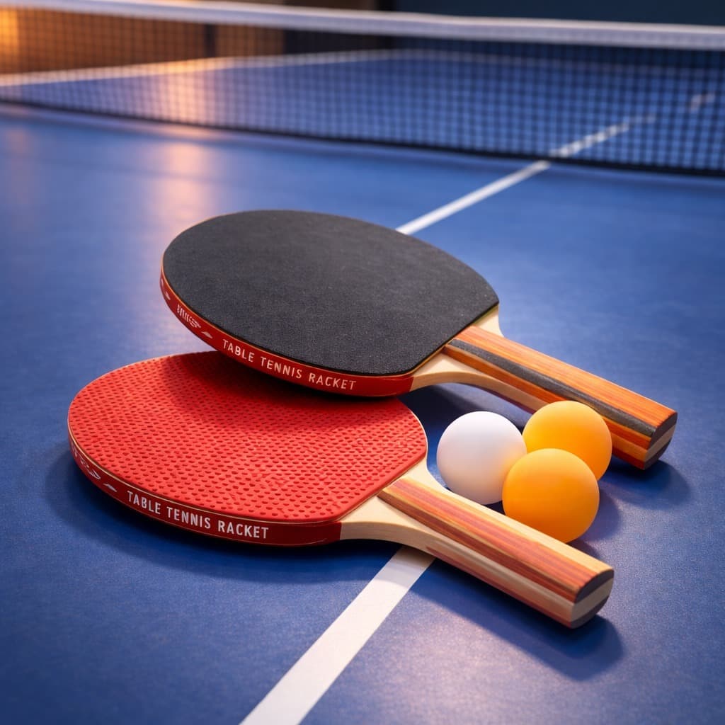 Kit 2 Raquetes Tênis de Mesa Profissional + 3 Bolas Ping Pong Brinquedo Diversão ENVIO IMEDIATO