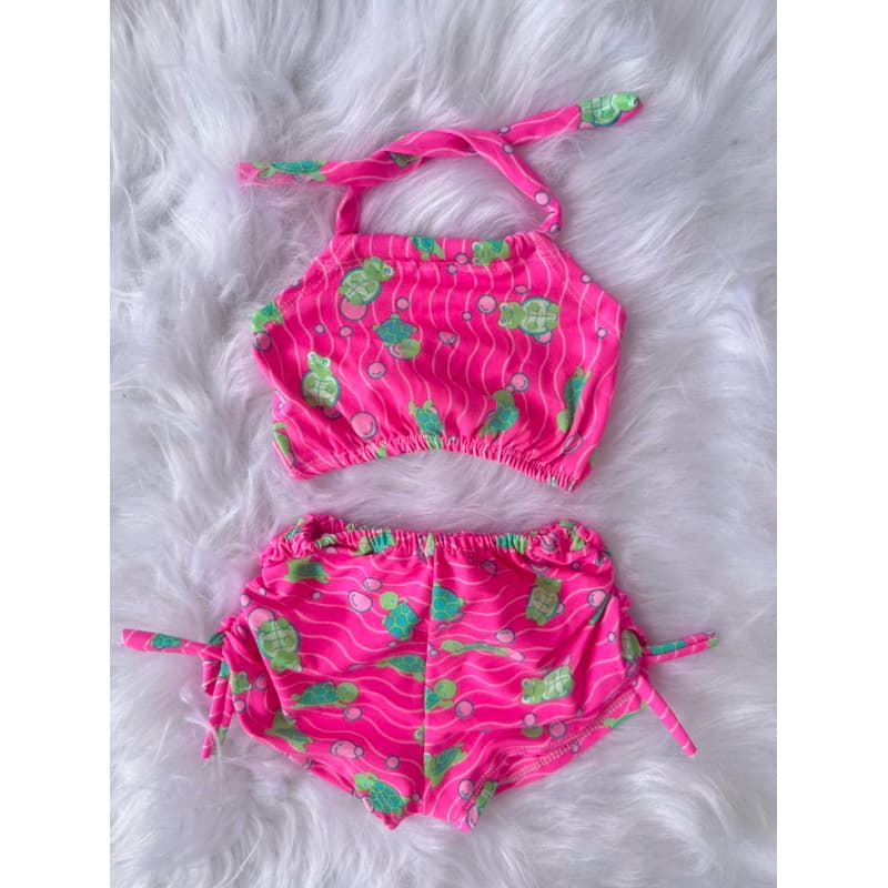 biquíni infantil de shortinho frente única