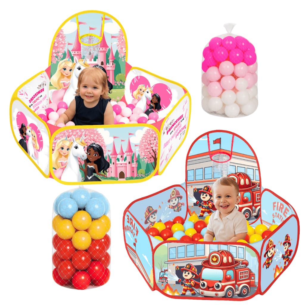 Piscina de Bolinhas Infantil Com Cestinha de Basquete Menina Menino