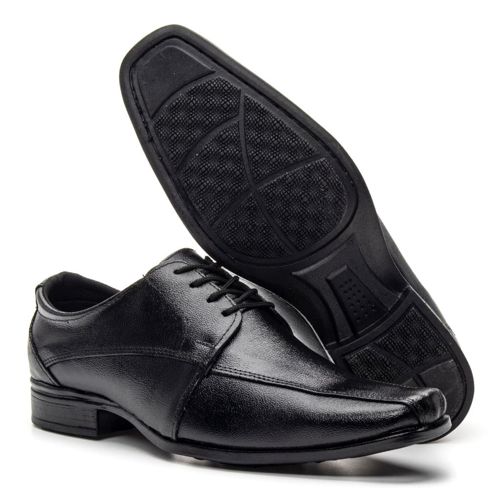Sapato Masculino Social Preto Confortável Elegante Oxford Casual Dia A Dia Premium