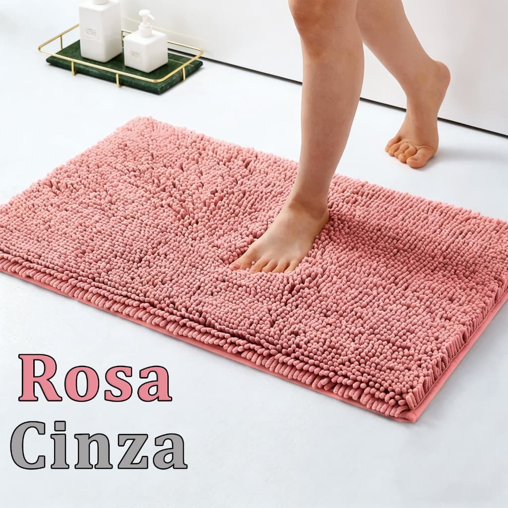 Tapete de Banheiro Bolinha Super Macio 60 x 40cm Varias Cores Antiderrapante Super Macio