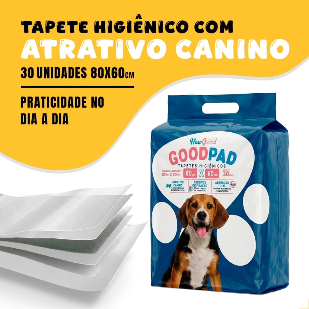 Tapete Higiênico Petlike Good Pad 80x60cm 30 Unidades