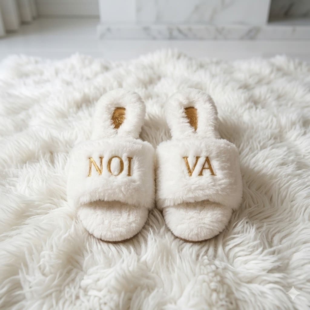Pantufa Chinelo Rasteirinha Noiva Aberta para Casamento com Bordado e solado Antiderrapante Premium Luxo