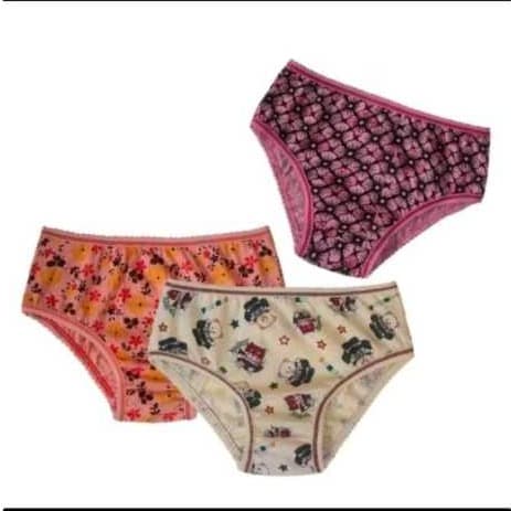 Kit 10 Calcinha Infantil de Algodão