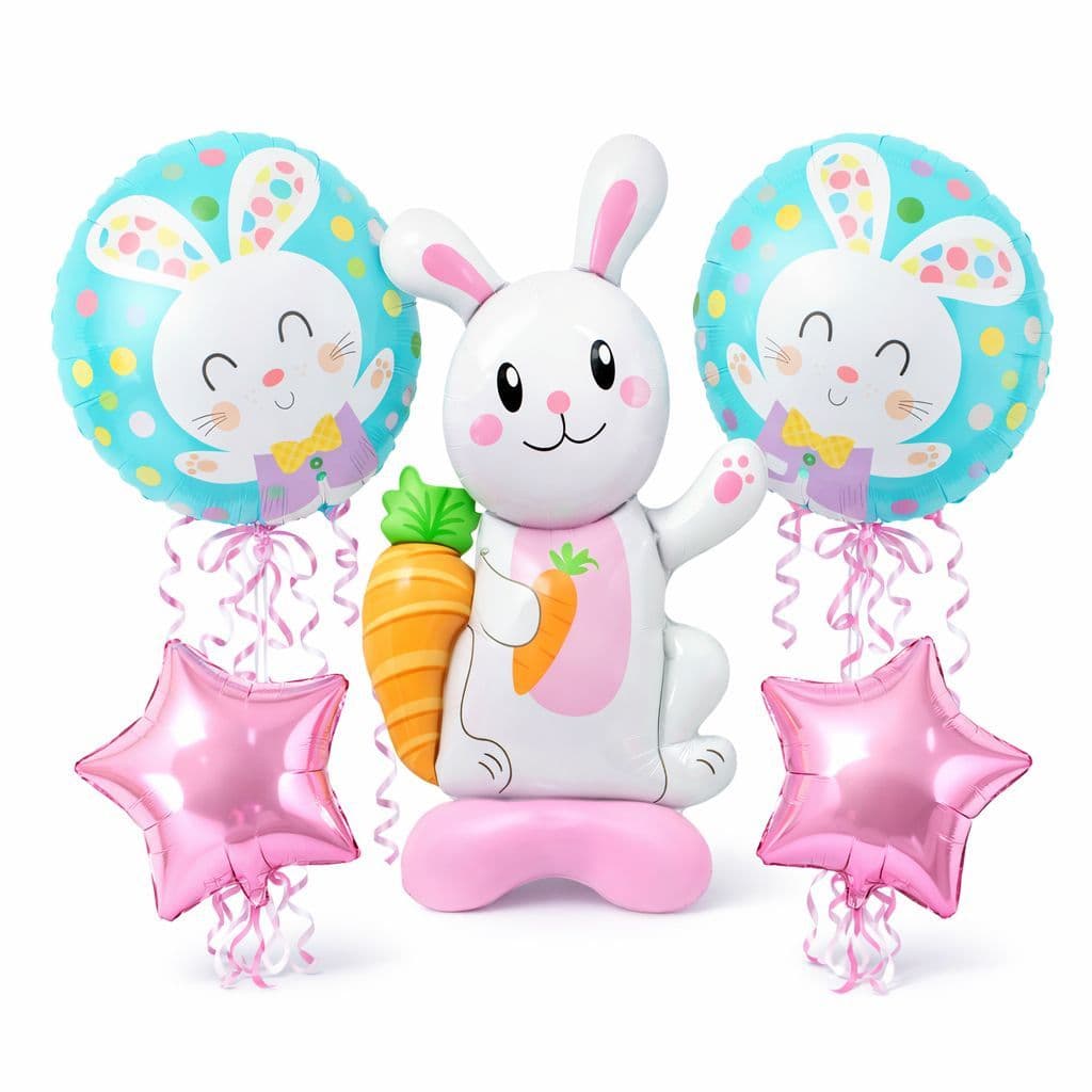 Kit c/5/10 balões coelho/balão coelhinho centro de mesa/ovo da páscoa