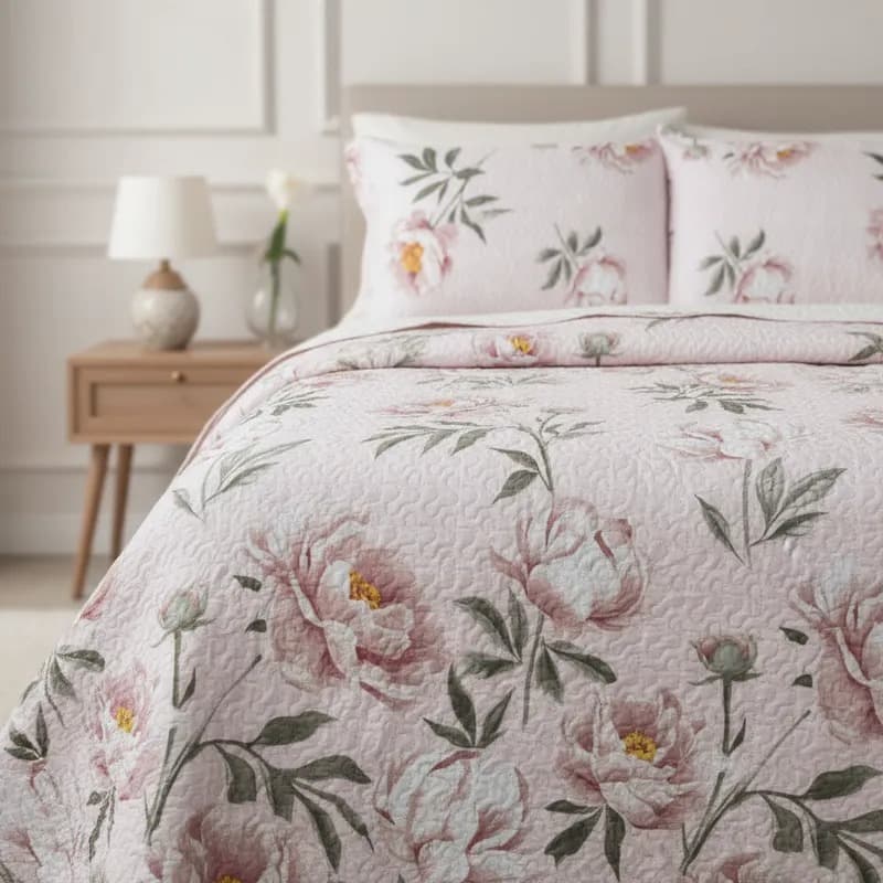 Kit Colcha Cobre Leito Boutis Ultrasonic Dupla Face 3 Peças com Porta Travesseiro