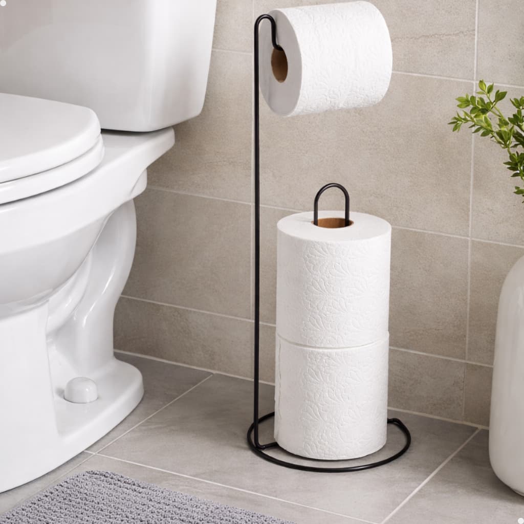 Suporte Porta Papel Higiênico De Chão Luxo 3 Rolos Papeleiro Banheiro