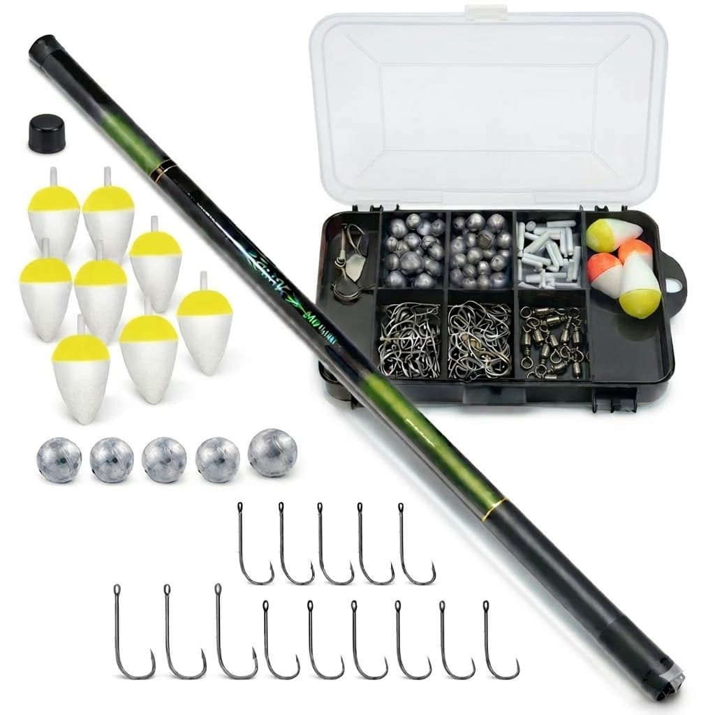 Kit Pesca Esportiva Completo com Vara Telescópica e Estojo Organizador e Acessorios