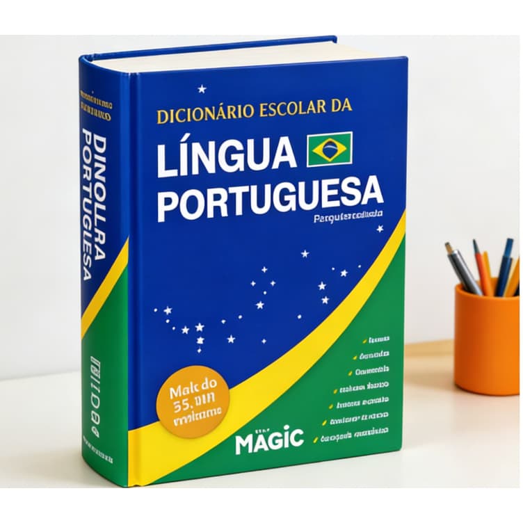 Dicionário Escolar Português /Ingles - Ortografia Nova e Gramática Completo