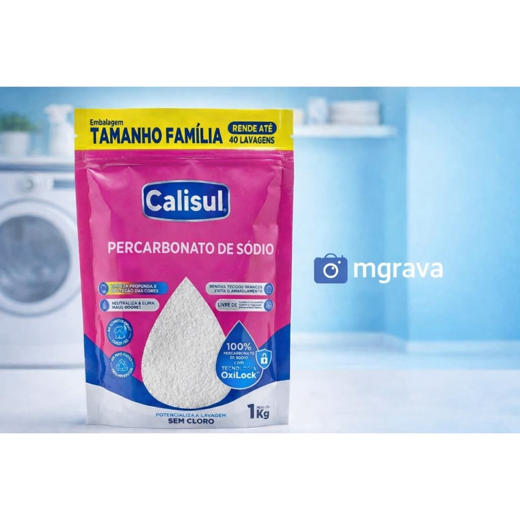 Percarbonato De Sódio Tira Manchas Branqueador Alvejante  Roupas Brancas e Coloridas - Granulado 100% Puro Calisul