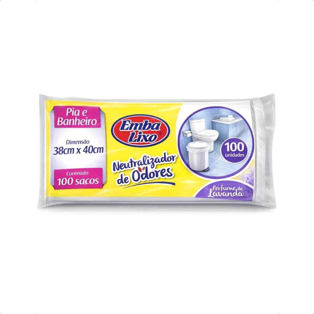 Sacos De Lixo 15L Para Banheiro Cozinha Neutralizador Anti Cheiro Casa Lavanda 100 Sacos Cheiroso Para Pia Casa Banho