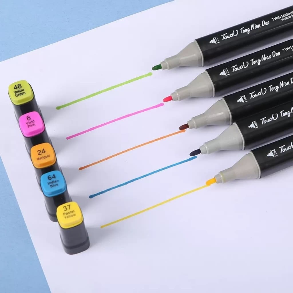 Canetas Marcadoras Marker Dupla Permanente Ponta Longa Para Madeira , Cerâmica E Construção