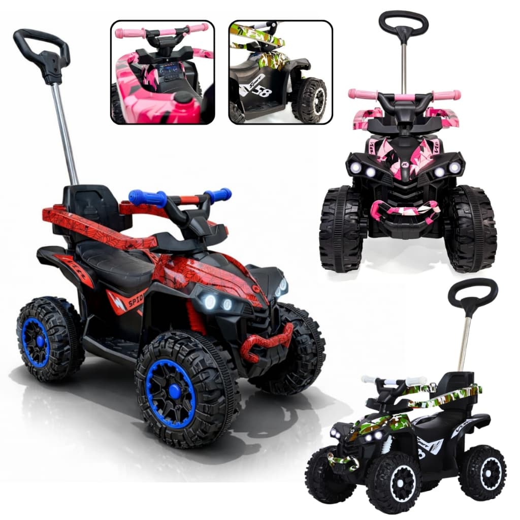 Carrinho Farol Quadriciclo Passeio Infantil Andador Empurrador Músicas
