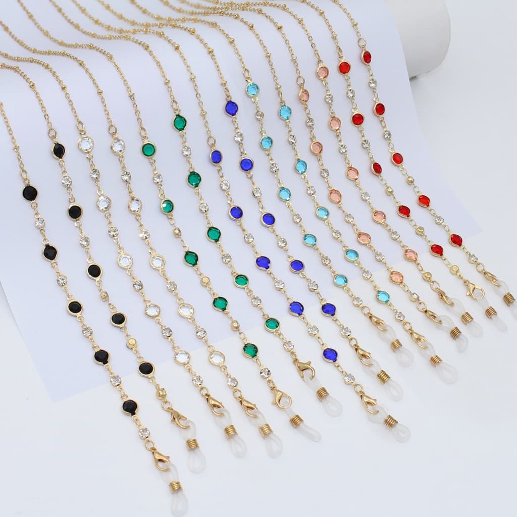 【LOUIE SHARK】Correntes de óculos coloridas em estilo europeu e americano modernas blogueira