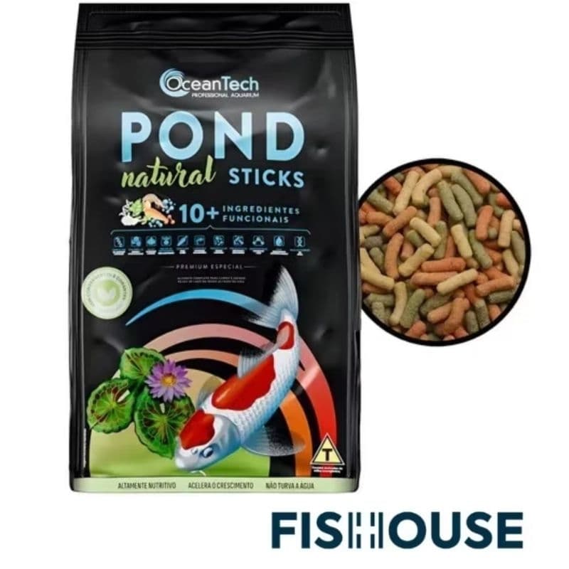 Ração para Carpas e Lagos - Pond Natural Sticks - OceanTech Saco (3kg,6kg)