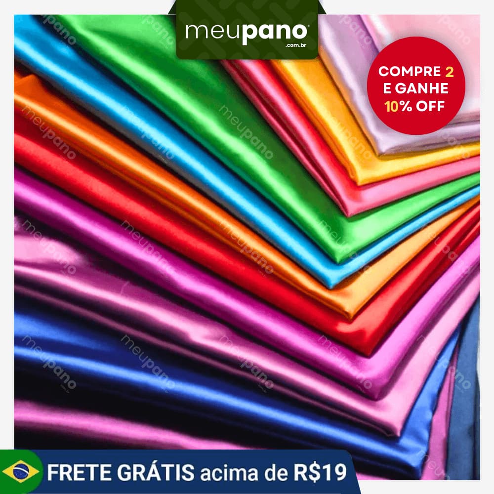 🔥 OFERTA: 10 Metros de Tecido Cetim Charmousse – 1,50m de Largura | Meu Pano