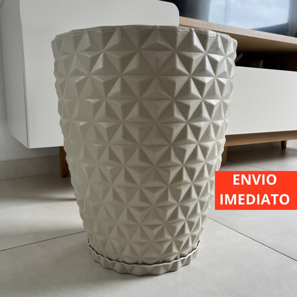 Vaso coluna diamante de polietileno para plantas decorativo Medio