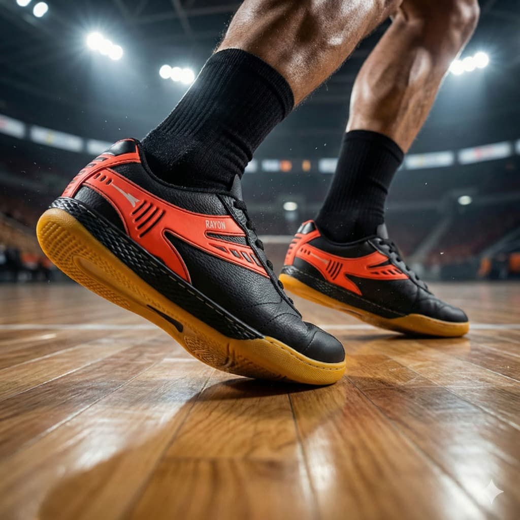 Chuteira Fustal Masculino Rayon de Quadra Futebol de Salão Ultra Leve Macia Resistente Costurada