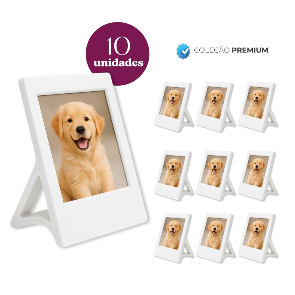Kit 10 Mini Porta Retrato Polaroid Mesa Decoração Festa Lembrancinha Brinde Casamento Cha Revelacao Dia das mães escola