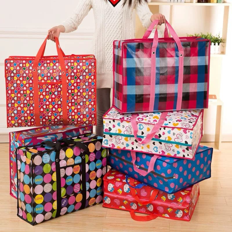 sacola de feira com ziper  de  varios tamanhos