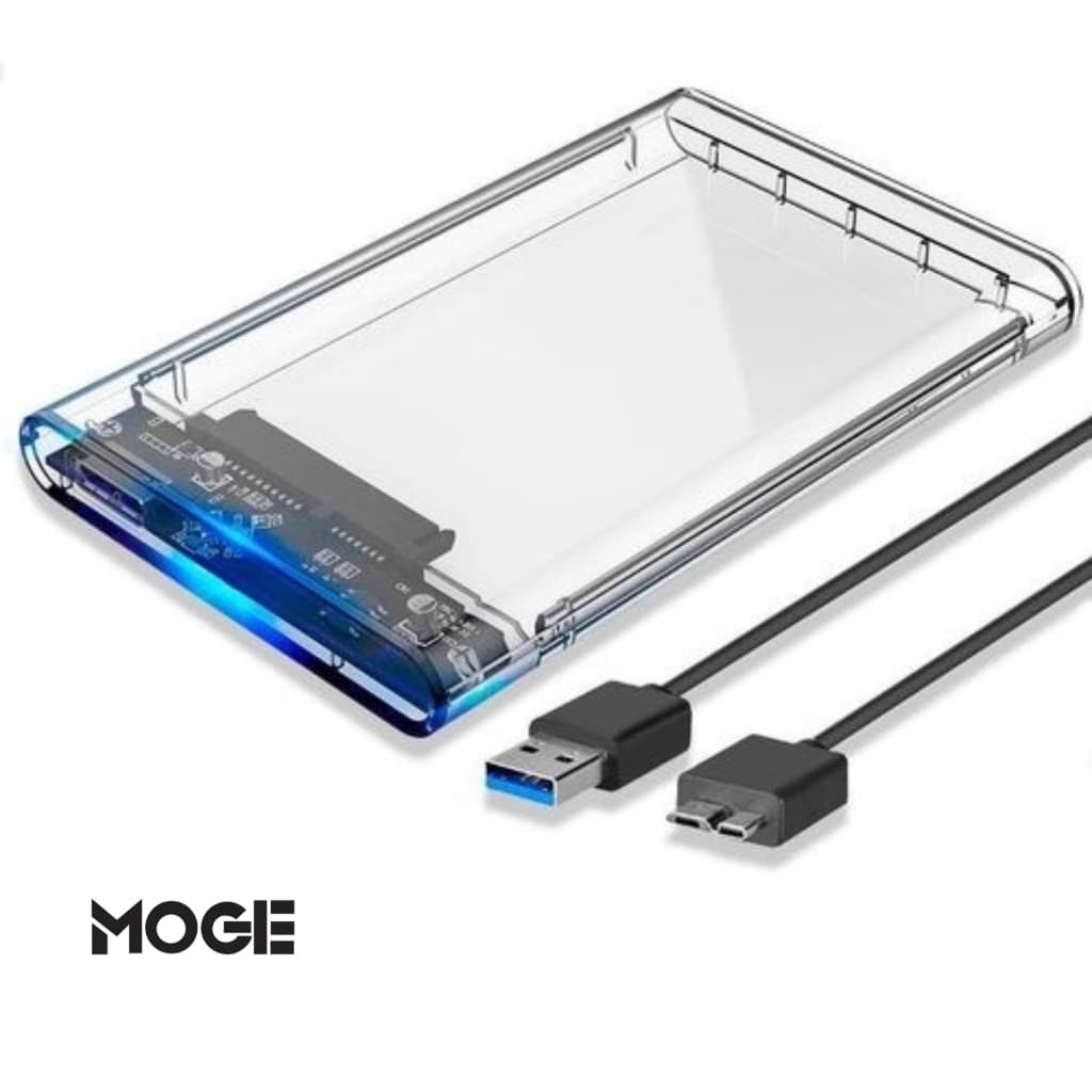 Case HD Externo 2.5" USB 3.0 | SATA 6Gbps | Transparente | SSD HD Notebook