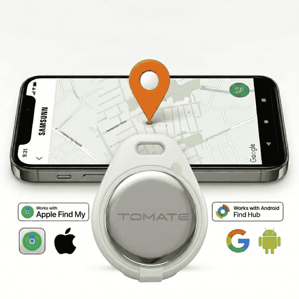 Smart Tag Localizador Compatível com Android e Iphone IOS Rastreador de Objetos GPS c/ Alarme Sonoro