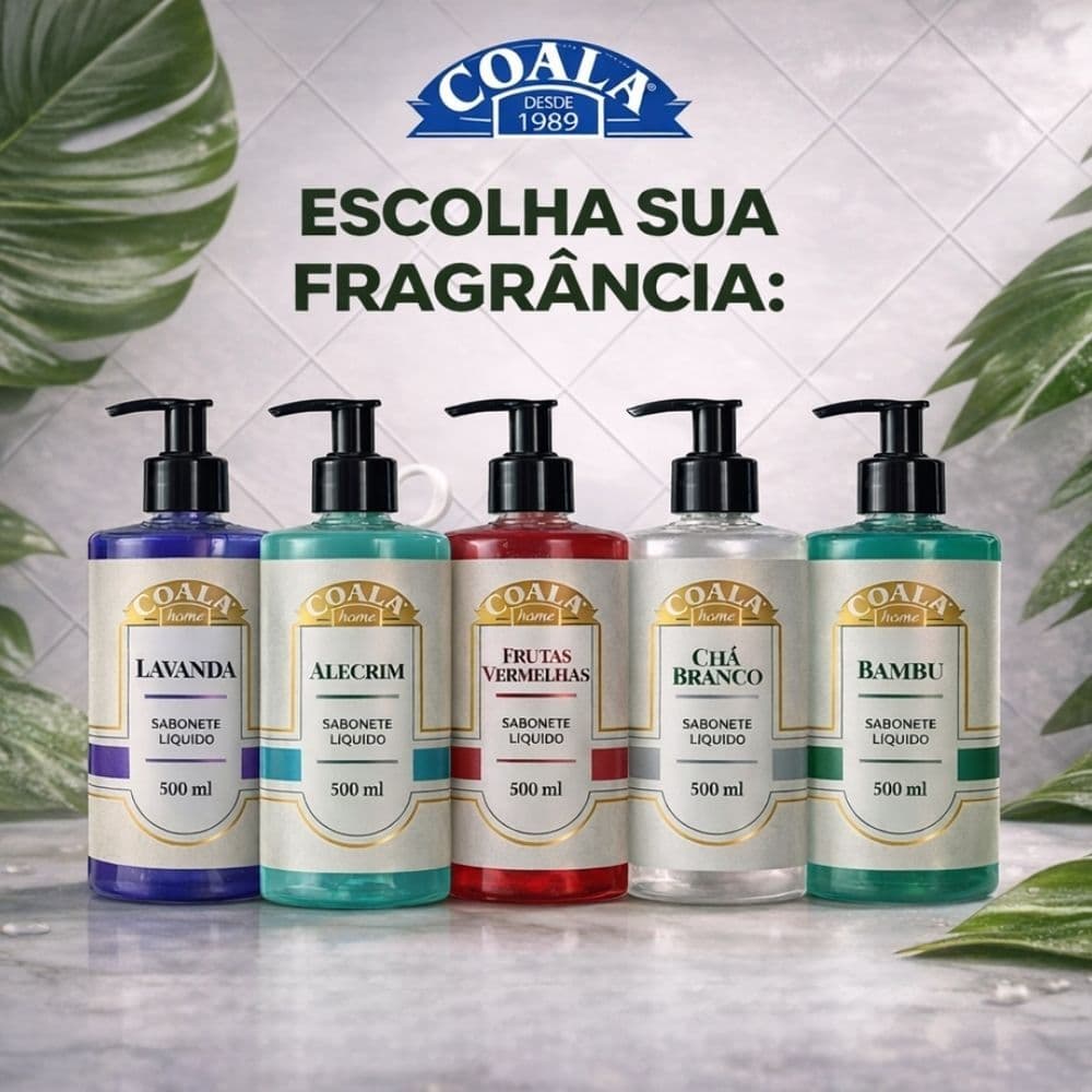Kit 2 Sabonete Líquido Coala Home Mãos Corpo e Rosto 500ml