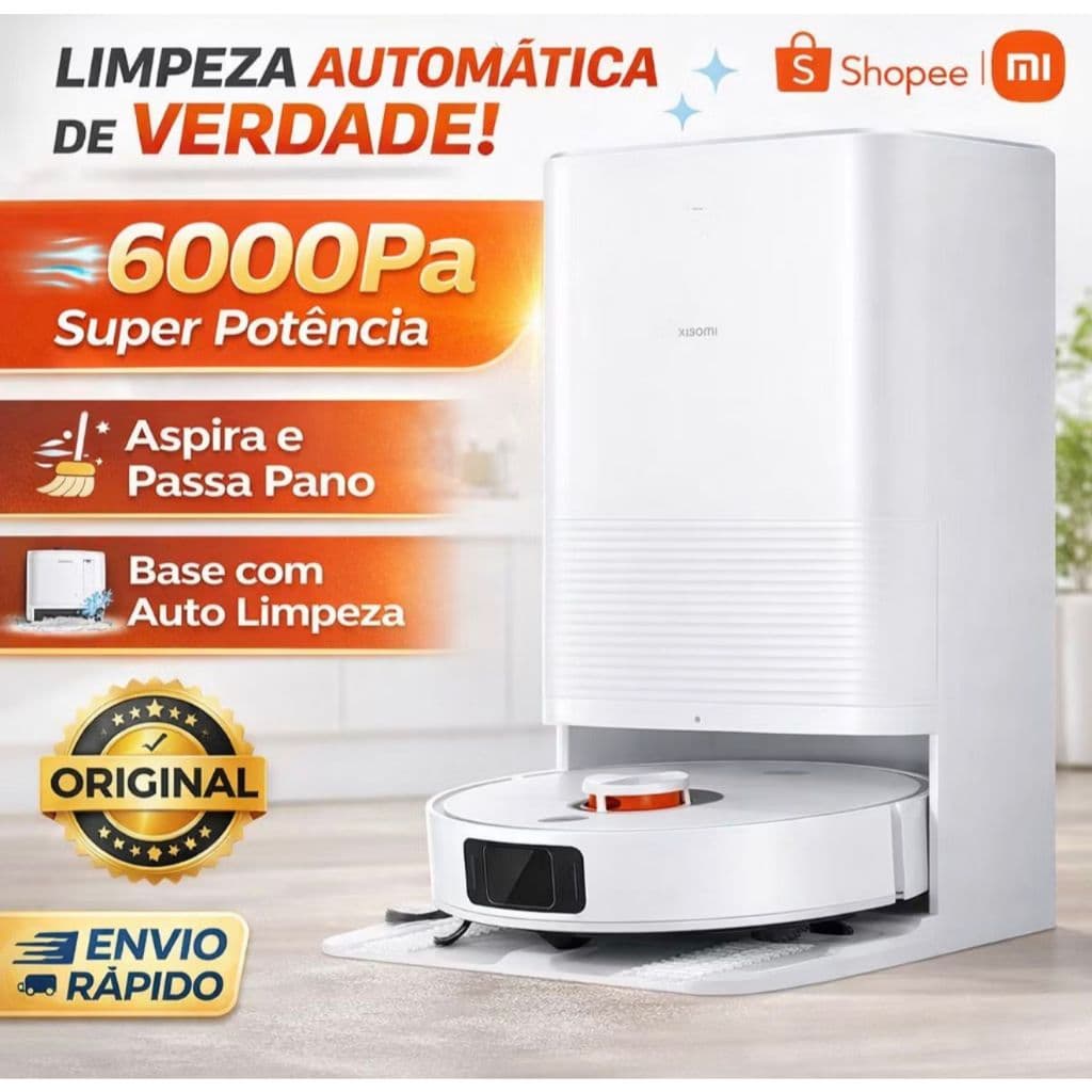 Robô aspirador xiaomi X20 PRO lançamento 2025 (Original e Lacrado)- 110/220v