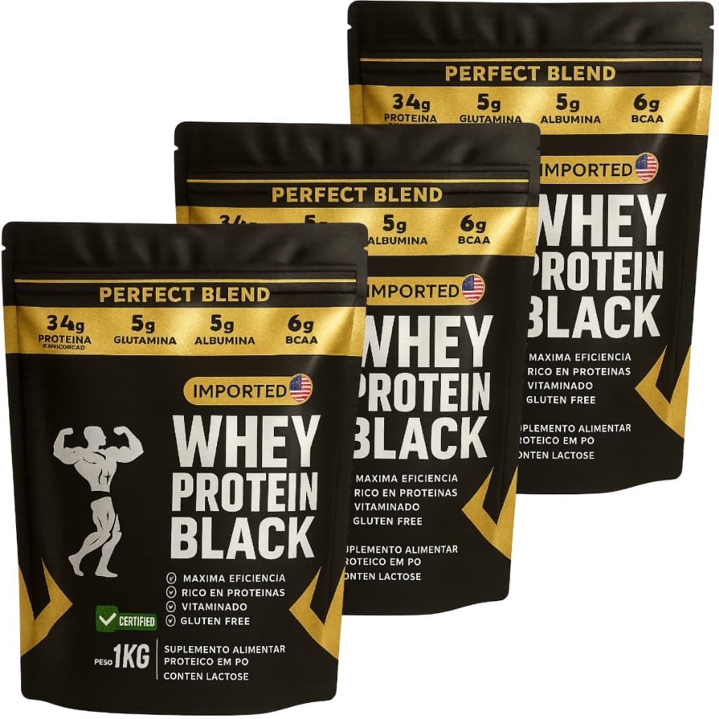 Whey Protein  3kg - Suplemento Alimentar Proteíco em Pó - Preparo Rápido - Academia e Fitness