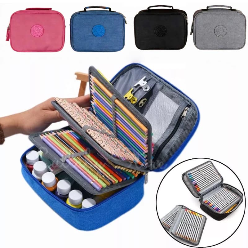 Novo Estojo Escolar para Material Escolar,Bolsa para Canetas,Bolsa Organizadora para Artes e Pintura,Estojo Grande para