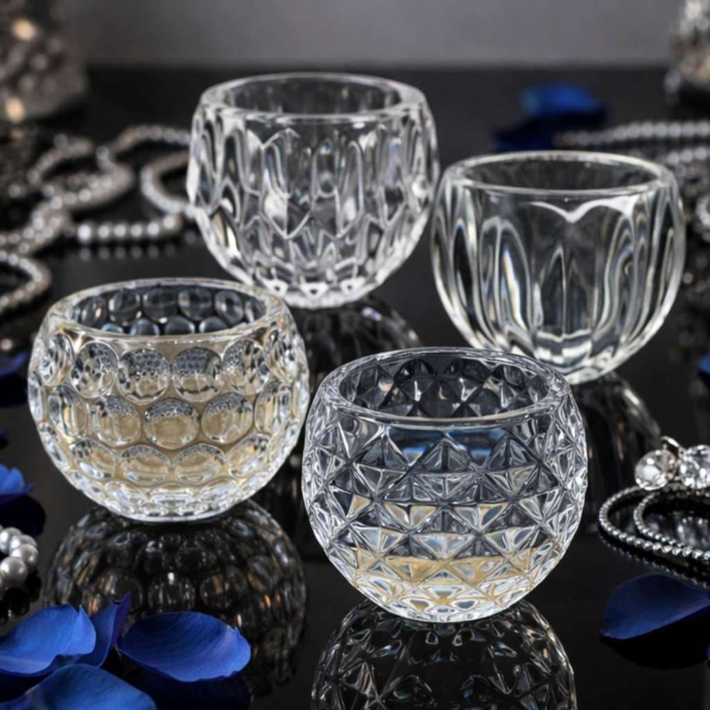 Kit 1, 2, 3 e 4 Porta Vela Castiçal De Vidro Resistente Decorativo Casamentos Buffet Jantares Aniversários