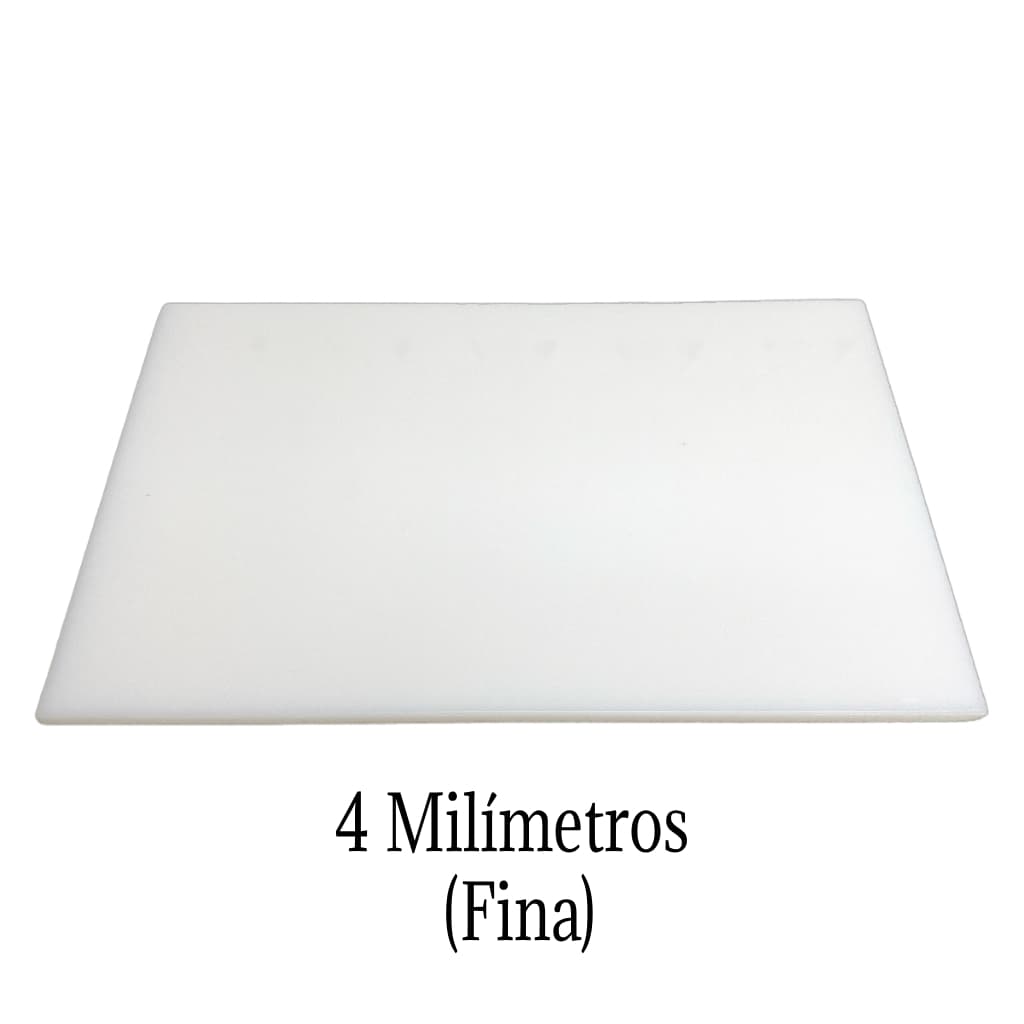 Tabua De Carne Corte Branca 40x25cm 4mm Polietileno Restaurante