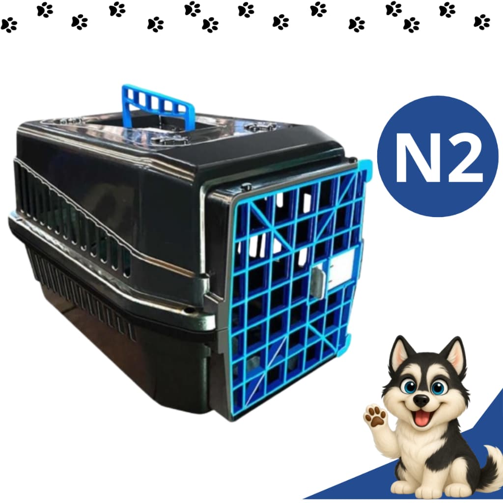 Caixa De Transporte Cachorro N2 Black Pet Animais Cães Gatos