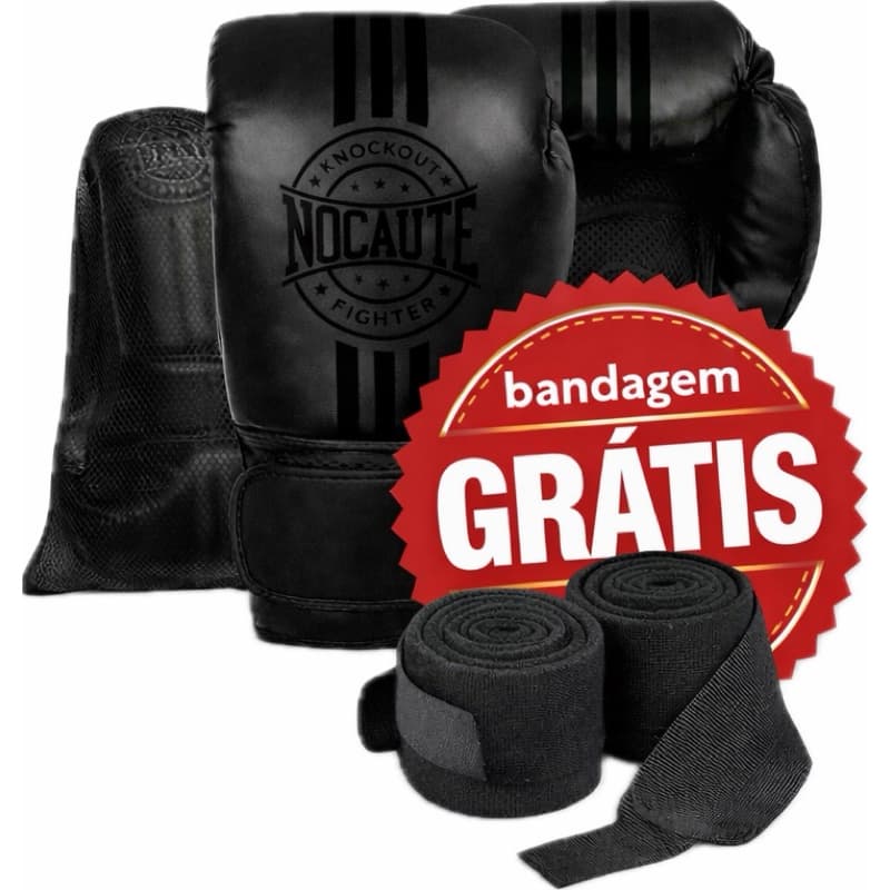 Luva De Boxe Muay Thai Kickboxing Treino Sparring Ganhe de BRINDE 1 PAR DE BANDAGEM +BOLSINHA PORTA LUVA