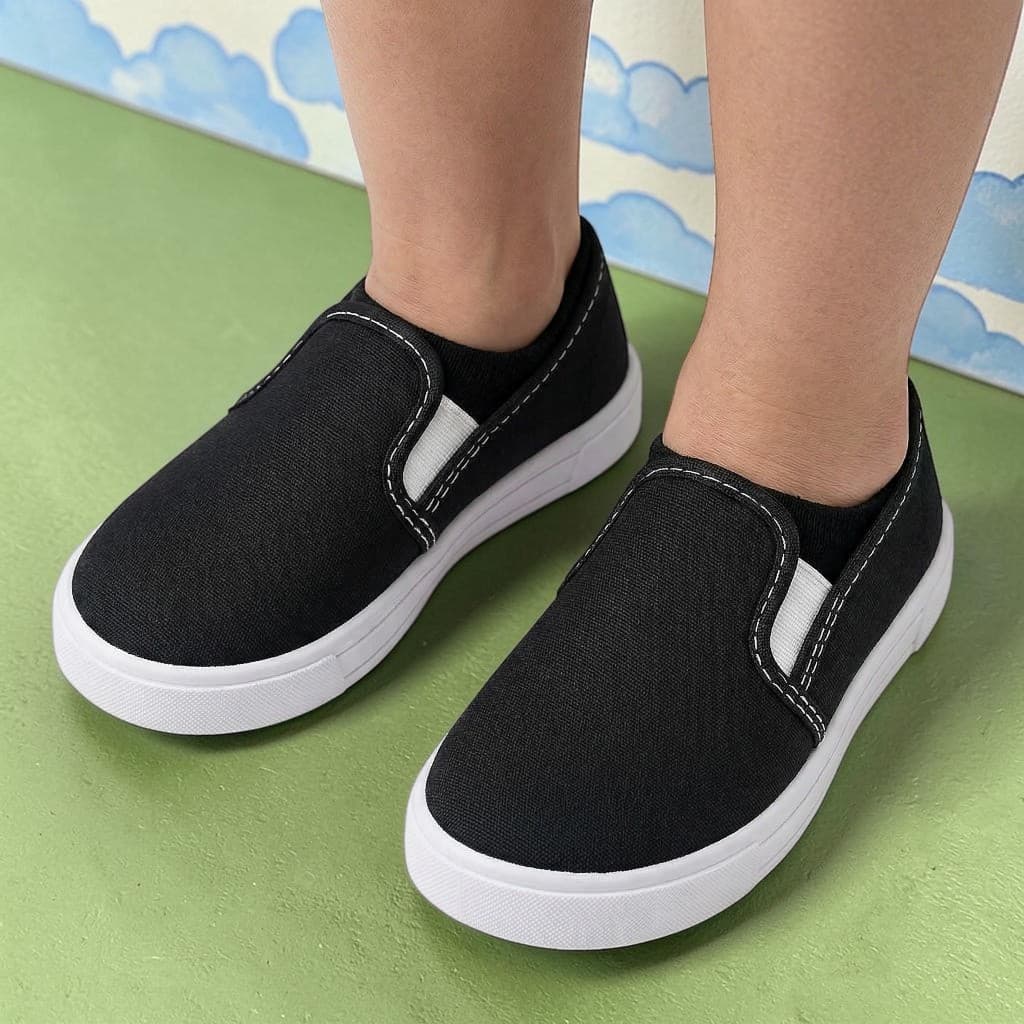 Tênis Infantil Unissex Calce Fácil Sapatênis Menina E Menino Escolar Confortável Macio Promoção