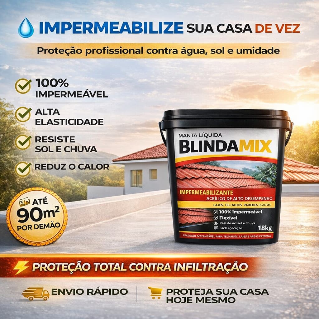 Tinta Emborrachada Impermeabilizante Colorido Telhado Paredes Lajes Muros 18kg