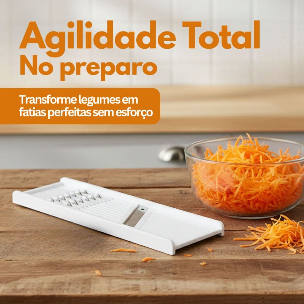 Cortador Fatiador Ralador Manual de Legumes