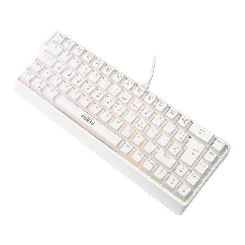 Teclado Magnetico Pichau Virgo Pro, RGB, Switch Vermelho, Branco, PG-VRGP-WH01