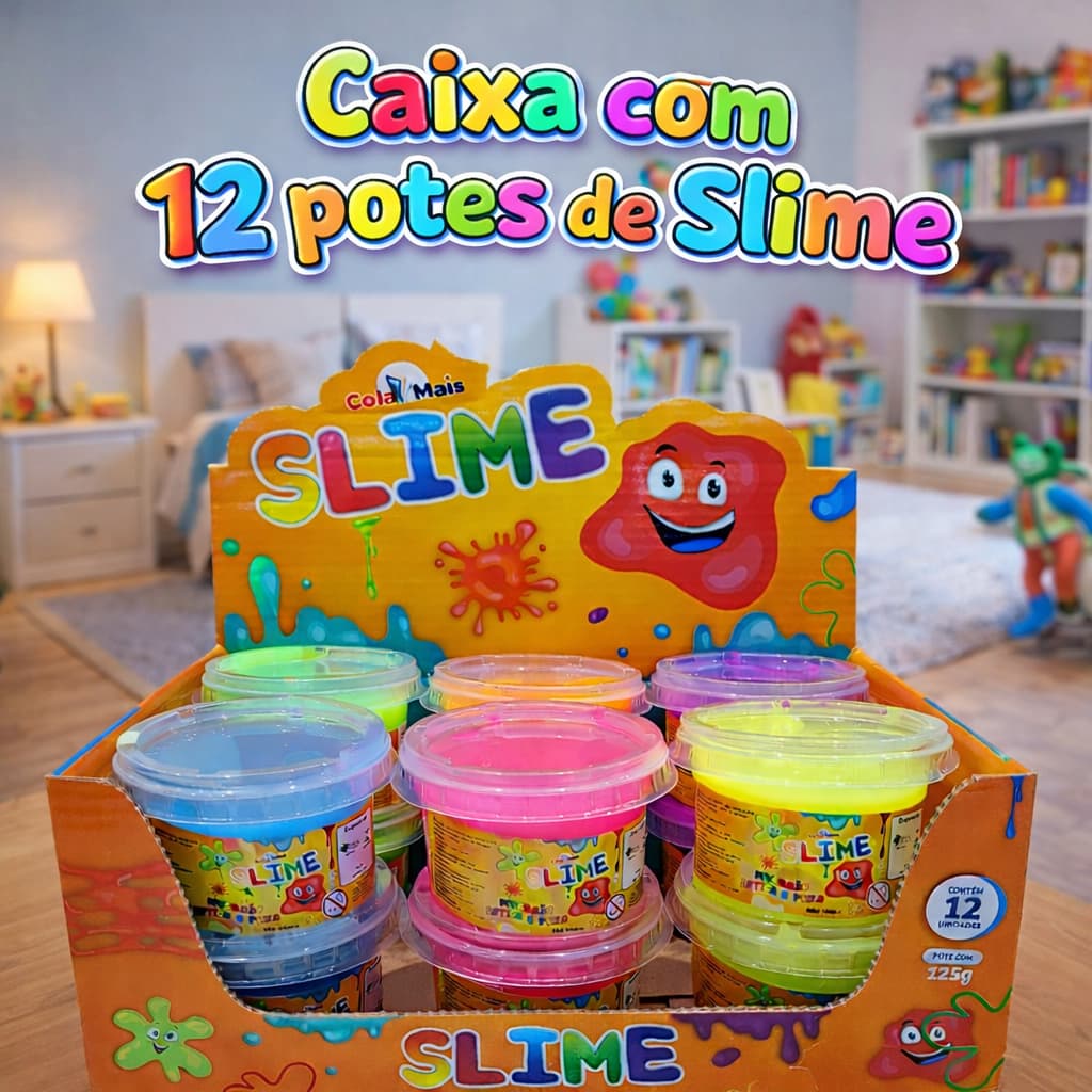 Kit de Slimes puxa puxa 125g P/ Kit Festa Infantil Lembrancinha