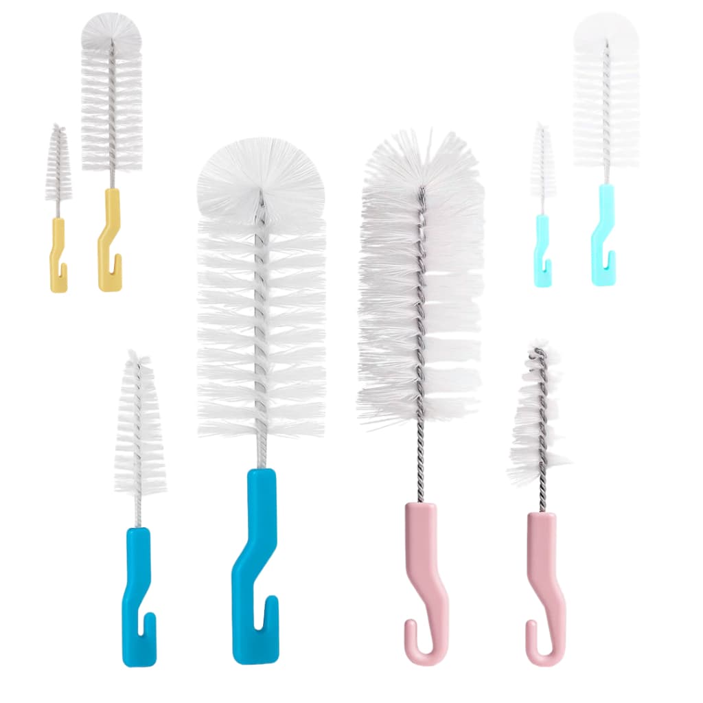 Kit Escova Mamadeira e Bico Limpeza Profunda Cerdas Resistentes Multiuso