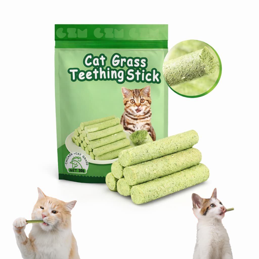 Bastão Palito De Grama Mastigar petisco para Gato eliminaçao de bola de pelos