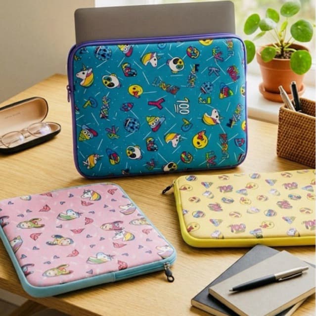 Case para Notebook Divertida com Estampa de Emojis e Figurinhas.até 15,6 polegadas.